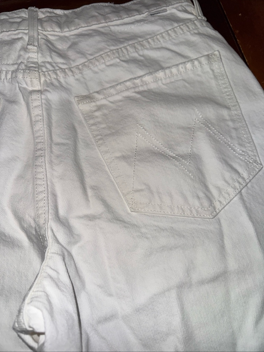 Mother Superior The Maven Bermuda Fray Jean Shorts Size 27 White Denim New - Picture 5 of 10